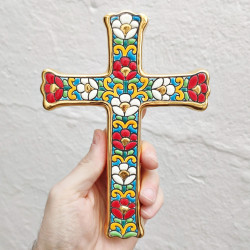 Ceramic cross "Arte" - 21cm. -