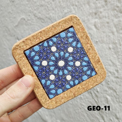 Set of 6 ceramic coasters -...