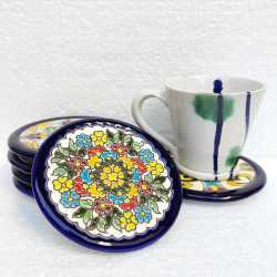Set of 6 ceramic coasters -...