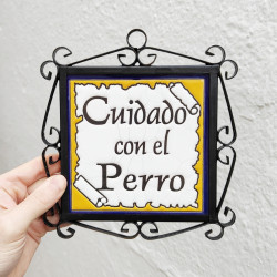 Azulejo "PERRO" c/marco -...