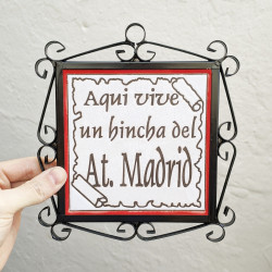 Azulejo "ATLETICO M."...