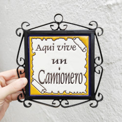 Tile "CAMIONERO" Avec cadre...
