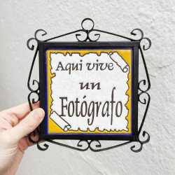 Tile "FOTOGRAFO" Avec cadre...