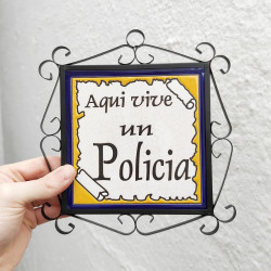 Ceramic Tile "POLICIA" with...