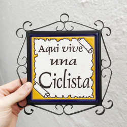 Tile "CICLISTA" Avec cadre...