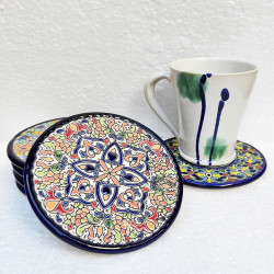 Set of 6 ceramic coasters -...