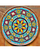 Platos grandes en cuerda seca española