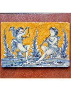 Ceramic tiles with phrases.